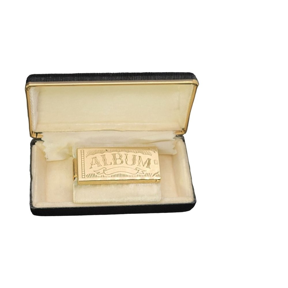 Vintage Mid Century Anson Family Album Picture Tie Clip In Original Box